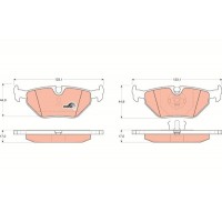 GDB917 TRW Комплект гальмівних колодок дисковий гальм