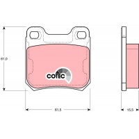 GDB1346 TRW Комплект гальмівних колодок дисковий гальм