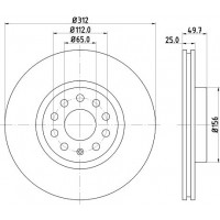 8DD 355 109-521 HELLA PAGID Гальмівний диск