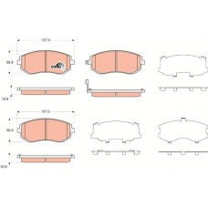 GDB3371 TRW Комплект гальмівних колодок дисковий гальм