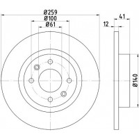 8DD 355 115-271 HELLA PAGID Гальмівний диск