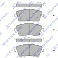 SP1405 Hi-Q Комплект гальмівних колодок дисковий гальм
