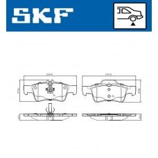 VKBP 90065 SKF Комплект гальмівних колодок дисковий гальм