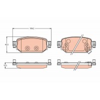 GDB2172 TRW Комплект гальмівних колодок дисковий гальм