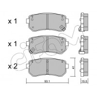 822-725-0 CIFAM Комплект гальмівних колодок дисковий гальм
