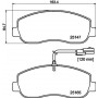 8DB 355 015-291 HELLA Комплект гальмівних колодок дисковий гальм