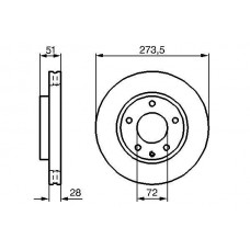 0 986 479 016 BOSCH Гальмівний диск