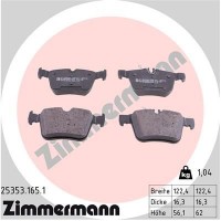 25353.165.1 ZIMMERMANN КомплеК т гальмівних колодок, дискове гальмо