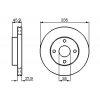 0 986 478 787 BOSCH Гальмівний диск