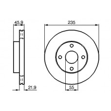 0 986 478 787 BOSCH Гальмівний диск