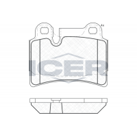 181951 ICER Комплект гальмівних колодок дисковий гальм