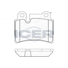 181951 ICER Комплект гальмівних колодок дисковий гальм