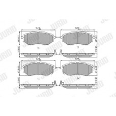 572638J JURID Комплект гальмівних колодок дисковий гальм