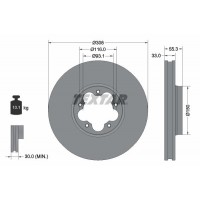 92327303 TEXTAR Гальмівний диск