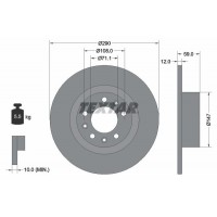 92313603 TEXTAR Гальмівний диск
