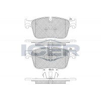 182238 ICER Комплект гальмівних колодок дисковий гальм