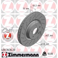400.3636.20 ZIMMERMANN Гальмівний диск