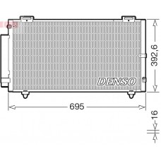 DCN50130 DENSO Конденсатор кондиціонера