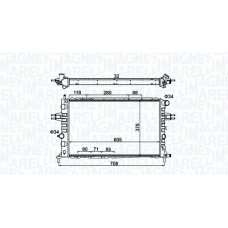350213192300 MAGNETI MARELLI Радіатор охолодження двигуна 350213192300 MAGNETI MARELLI Радіатор охолодження двигуна