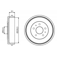 0 986 477 219 BOSCH Гальмівний барабан