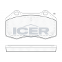 181679 ICER Комплект гальмівних колодок дисковий гальм