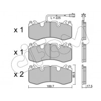 822-1202-0 CIFAM Комплект гальмівних колодок дисковий гальм