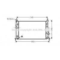 MZ2246 AVA QUALITY COOLING Радіатор охолодження двигуна