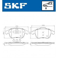 VKBP 80063 SKF Комплект гальмівних колодок дисковий гальм