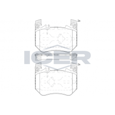 182439 ICER Комплект гальмівних колодок дисковий гальм