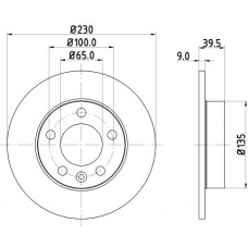 8DD 355 105-411 HELLA Гальмівний диск