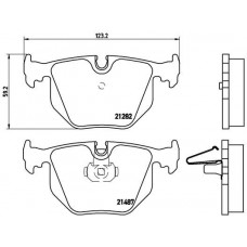 P 06 020 BREMBO Комплект гальмівних колодок дисковий гальм