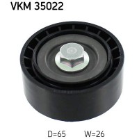 VKM 35022 SKF Паразитный / ведущий ролик, Поліклиновий ремінь