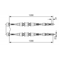 1 987 477 258 BOSCH Тросик, cтояночный тормоз
