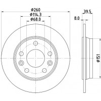 8DD 355 133-761 HELLA PAGID Гальмівний диск