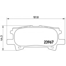 P 83 068 BREMBO Комплект гальмівних колодок дисковий гальм