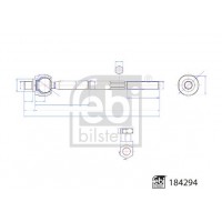 184294 FEBI BILSTEIN Осьовий шарнір рульова тяга