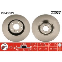 DF4358S TRW Гальмівний диск