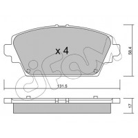 822-464-0 CIFAM Комплект гальмівних колодок дисковий гальм