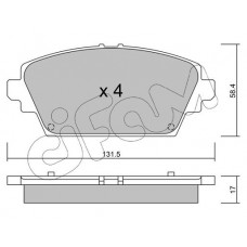 822-464-0 CIFAM Комплект гальмівних колодок дисковий гальм