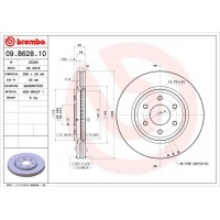 09.B628.10 BREMBO Гальмівний диск