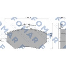 FO 647681 FOMAR Friction КомплеК т гальмівних колодок, дискове гальмо