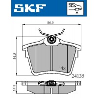 VKBP 90186 SKF КомплеК т гальмівних колодок, дискове гальмо