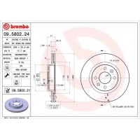 09.5802.24 BREMBO Гальмівний диск