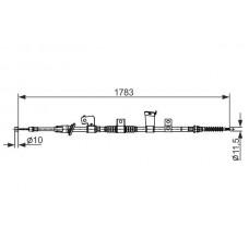 1 987 482 571 BOSCH Тросик, cтояночный тормоз