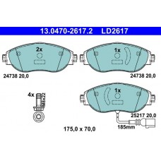 13.0470-2617.2 ATE Комплект гальмівних колодок дисковий гальм