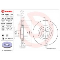 09.7680.21 BREMBO Гальмівний диск