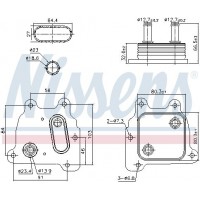 91364 NISSENS масляний радіатор двигунне олива