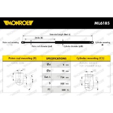 ML6185 MONROE Газова пружина капот