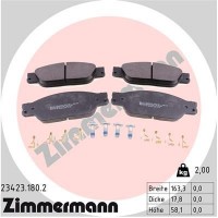 23423.180.2 ZIMMERMANN Комплект гальмівних колодок дисковий гальм