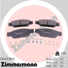 23423.180.2 ZIMMERMANN Комплект гальмівних колодок дисковий гальм